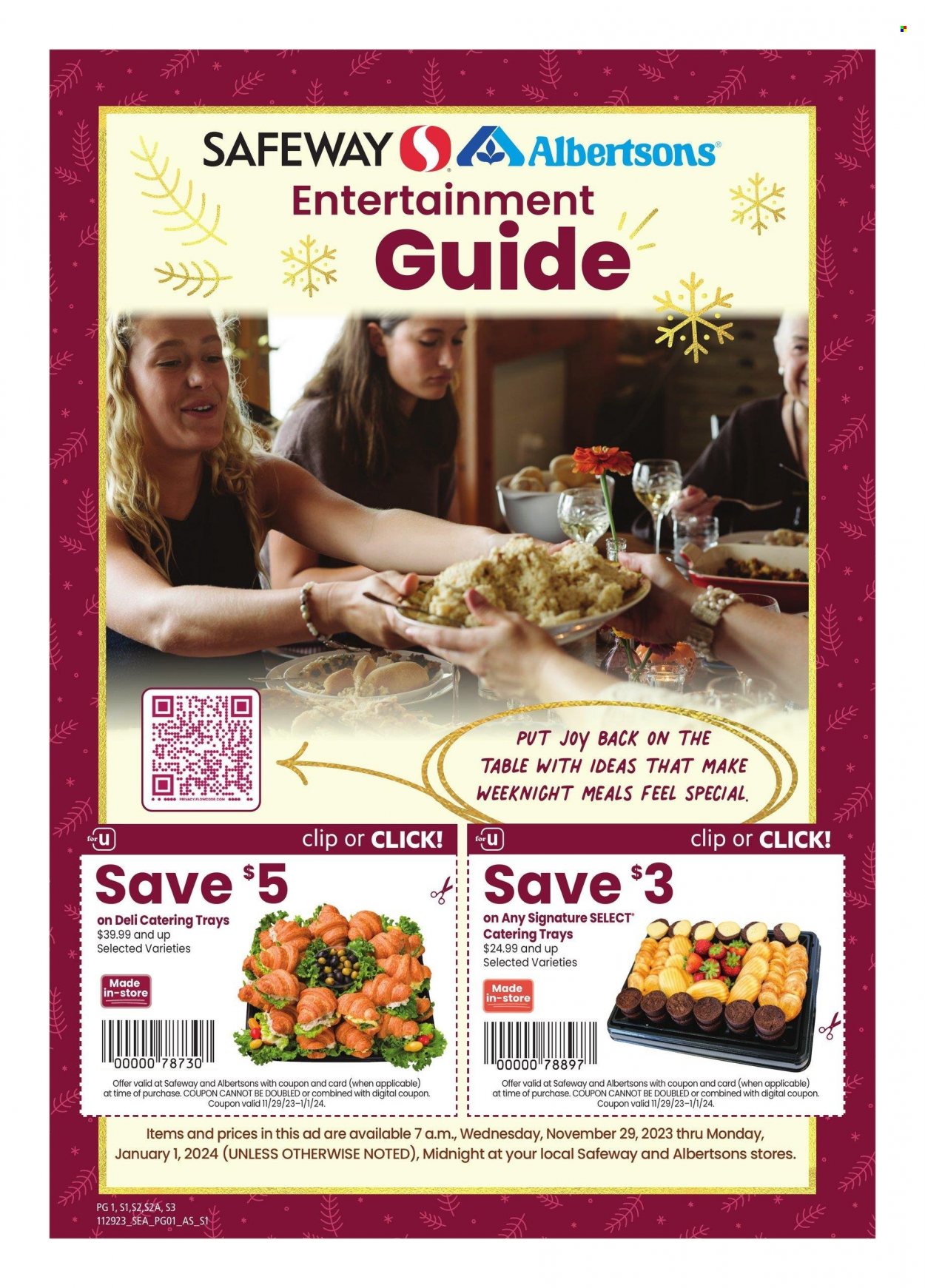 Safeway ad - 11/29/2023 - 01/01/2024. Page 1