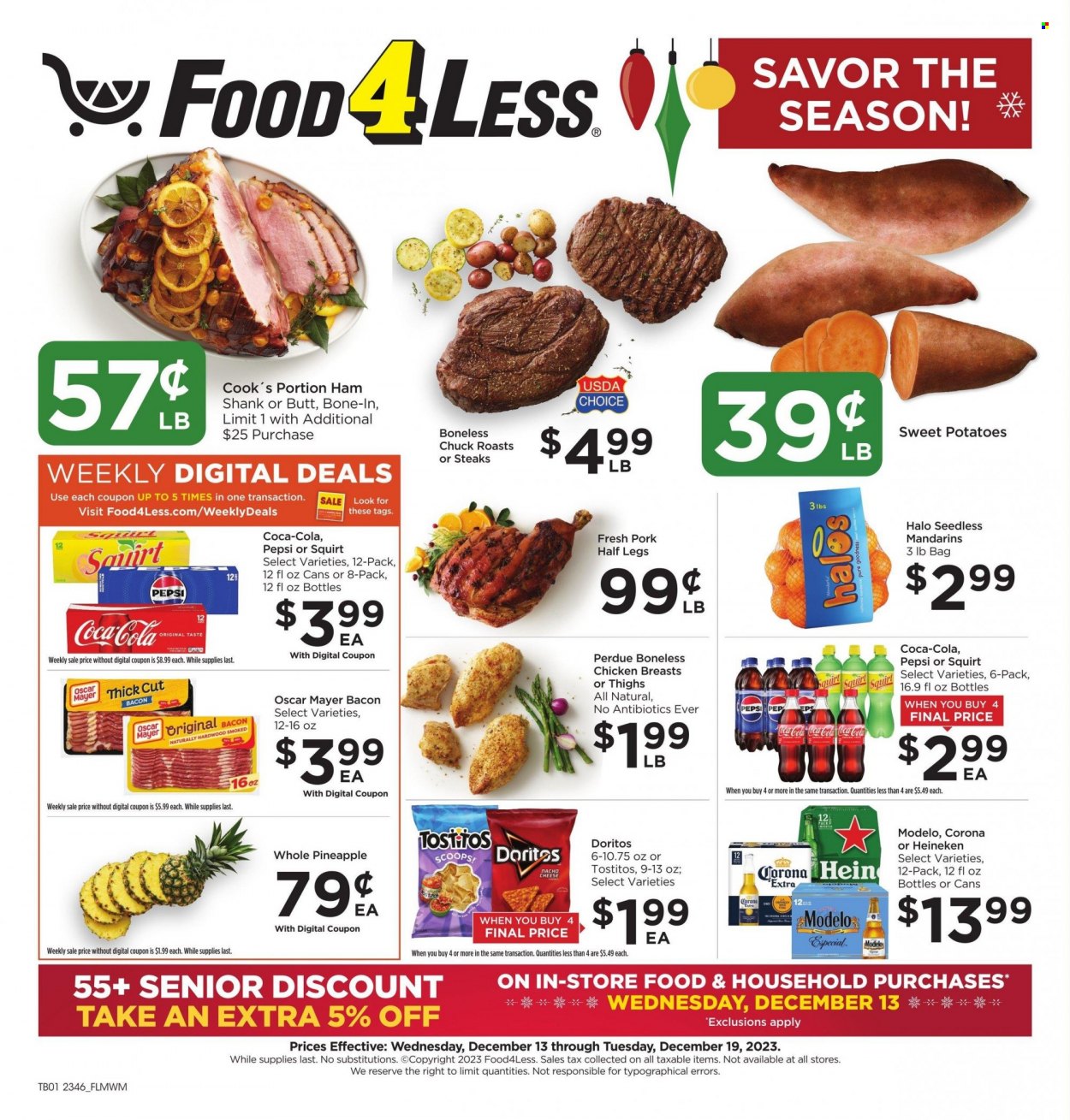 Food 4 Less ad - 12/13/2023 - 12/19/2023. Page 1