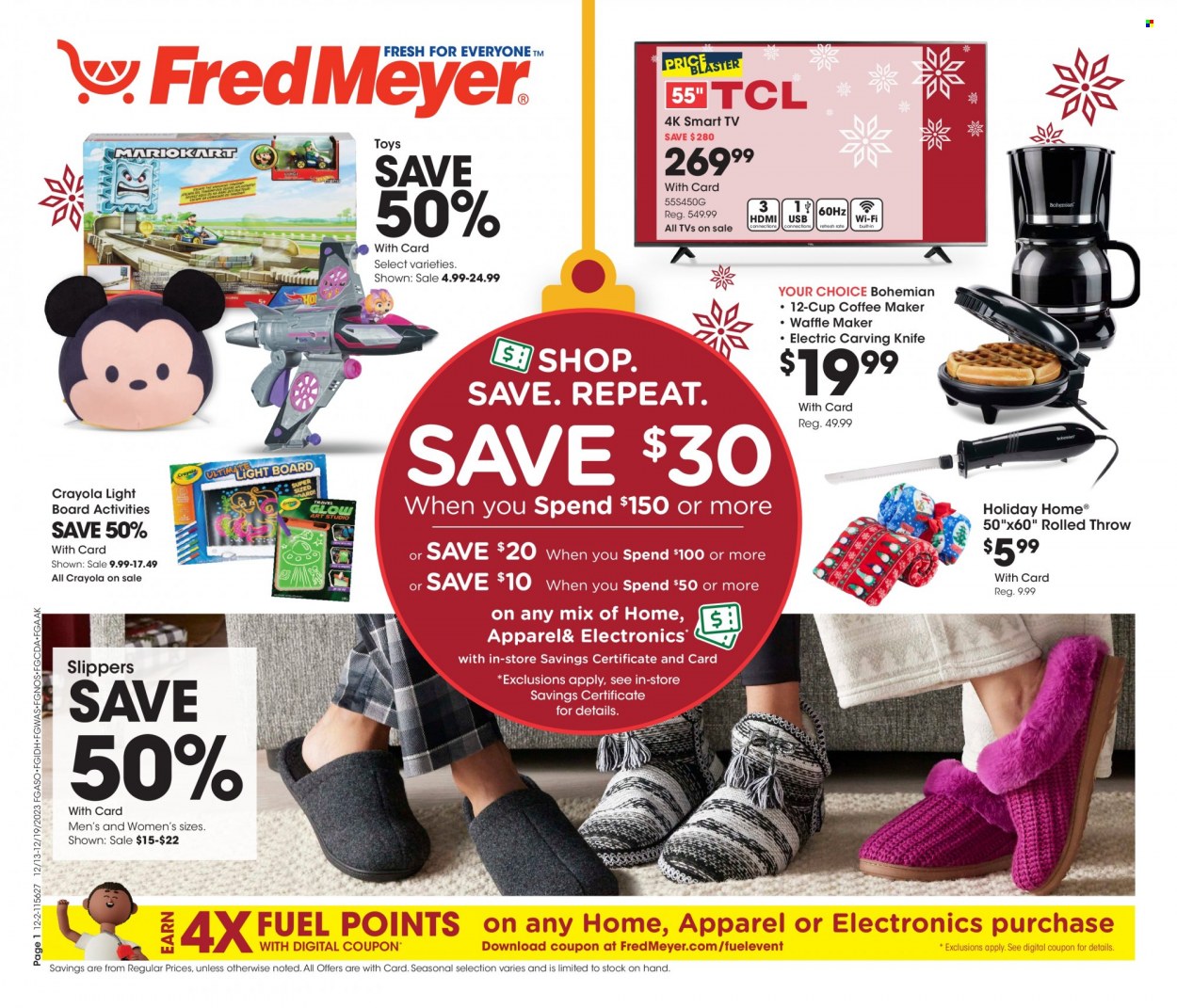 Fred Meyer ad - 12/13/2023 - 12/19/2023. Page 1