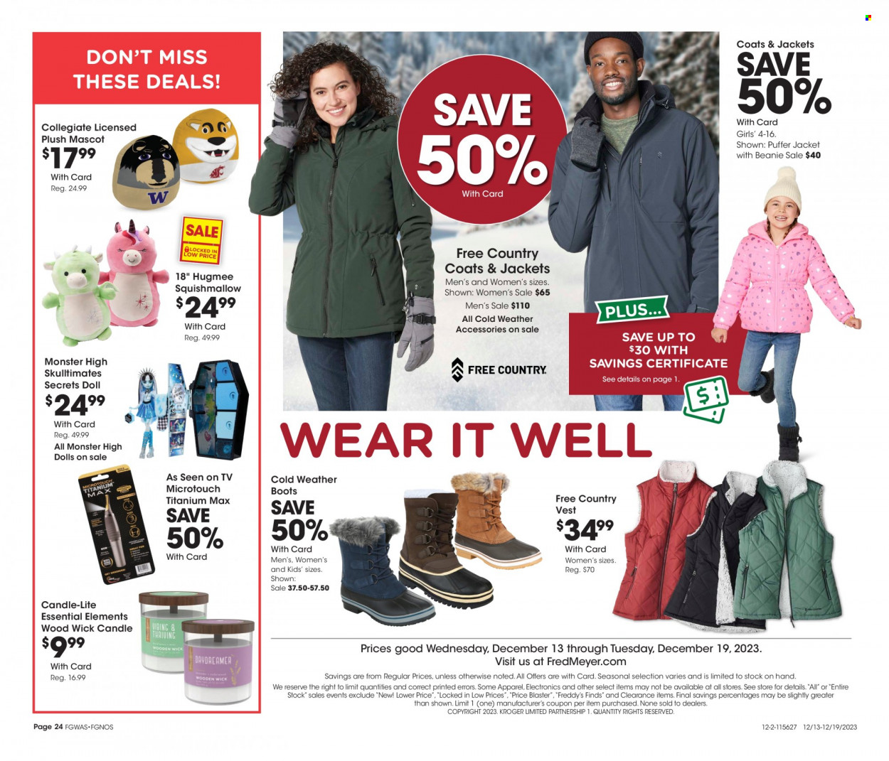 Fred Meyer ad - 12/13/2023 - 12/19/2023. Page 24
