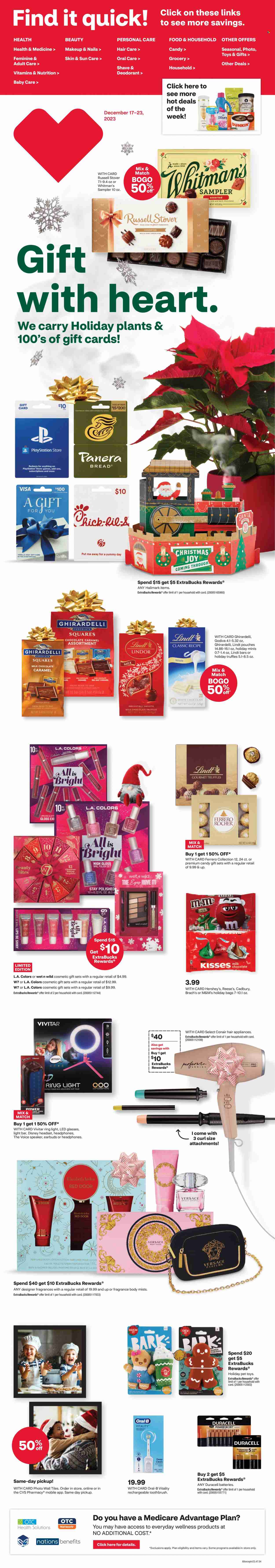 CVS Pharmacy ad - 12/17/2023 - 12/23/2023. Page 1