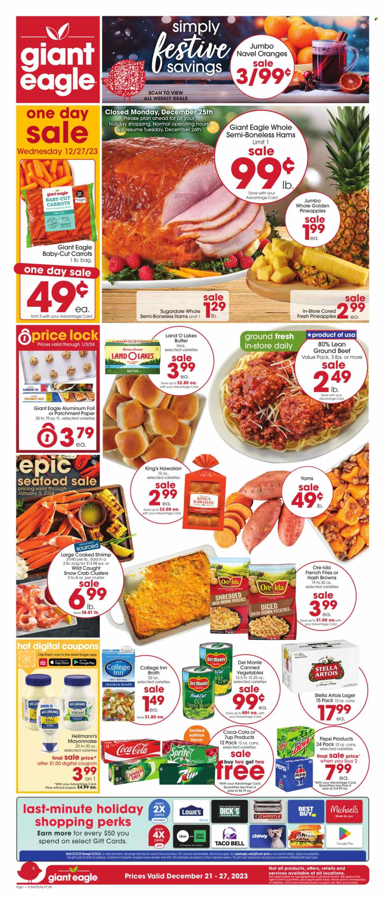 Giant Eagle ad - 12/21/2023 - 12/27/2023. Page 1