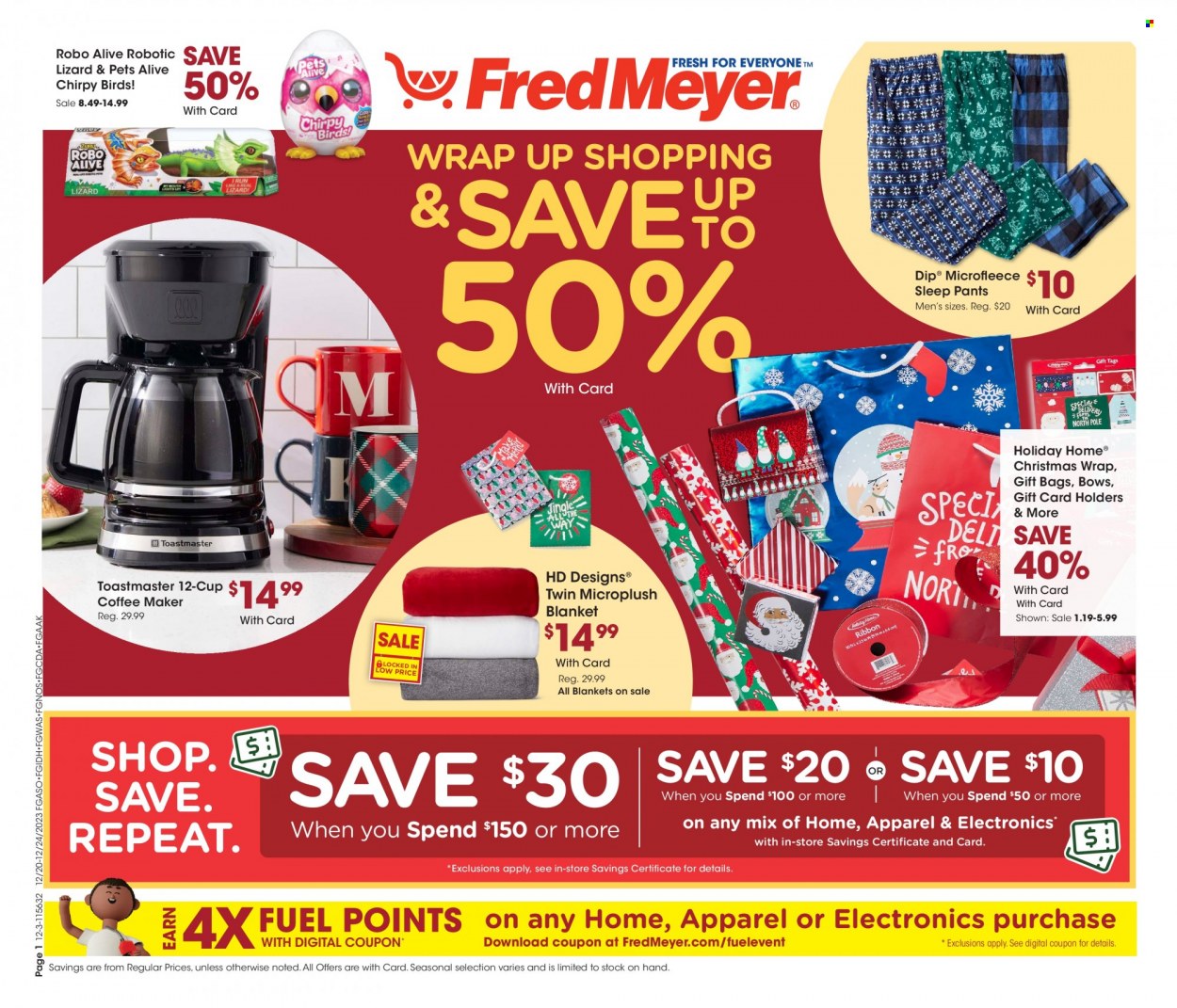 Fred Meyer ad - 12/20/2023 - 12/24/2023. Page 1