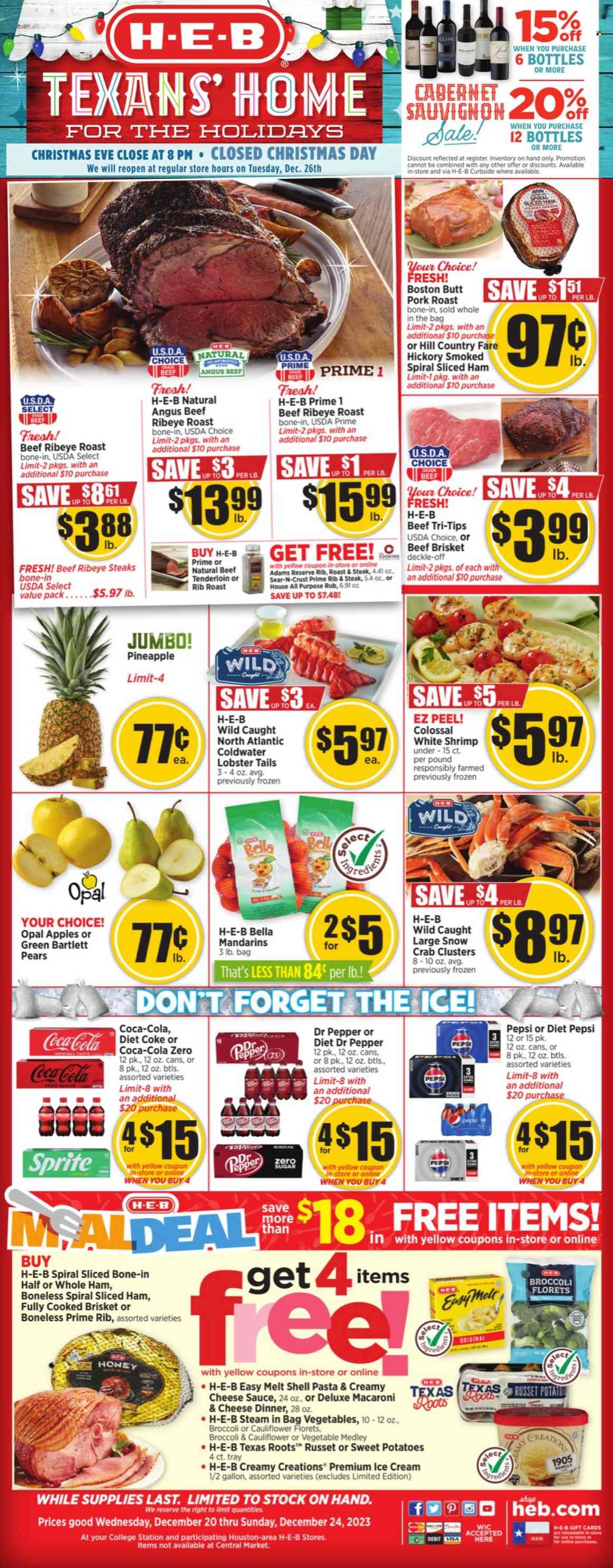 H-E-B ad - 12/20/2023 - 12/24/2023. Page 1