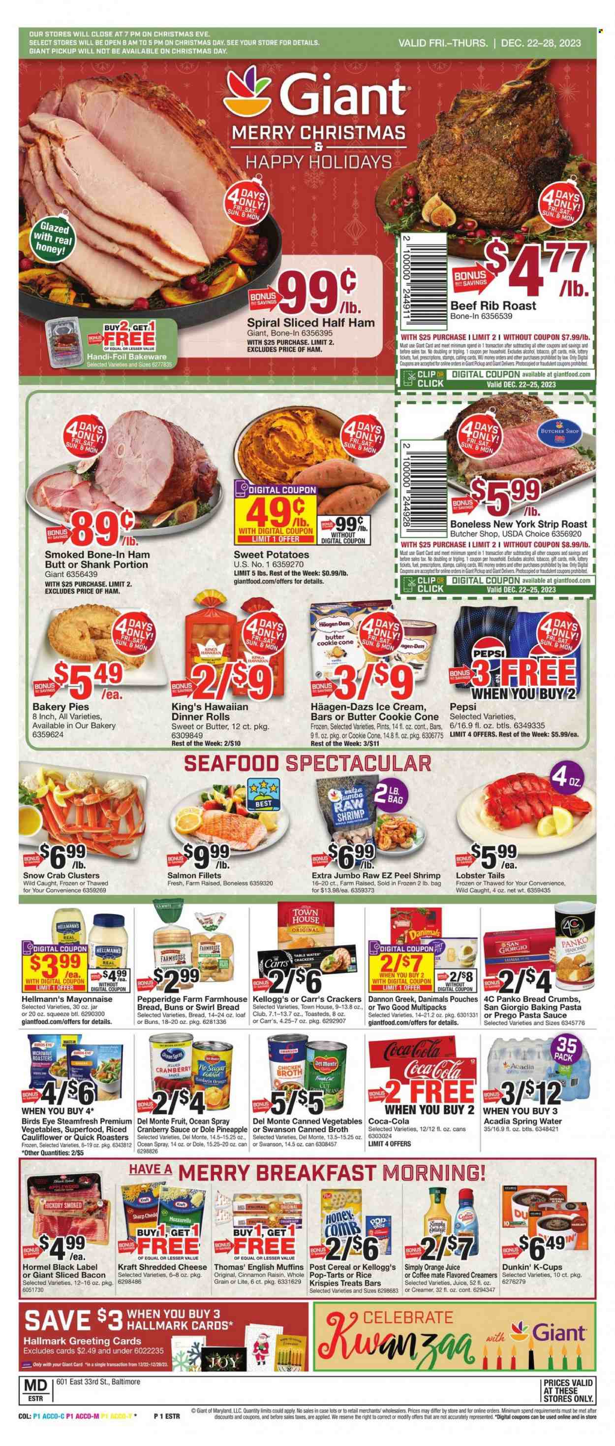 Giant Food ad - 12/22/2023 - 12/28/2023. Page 1