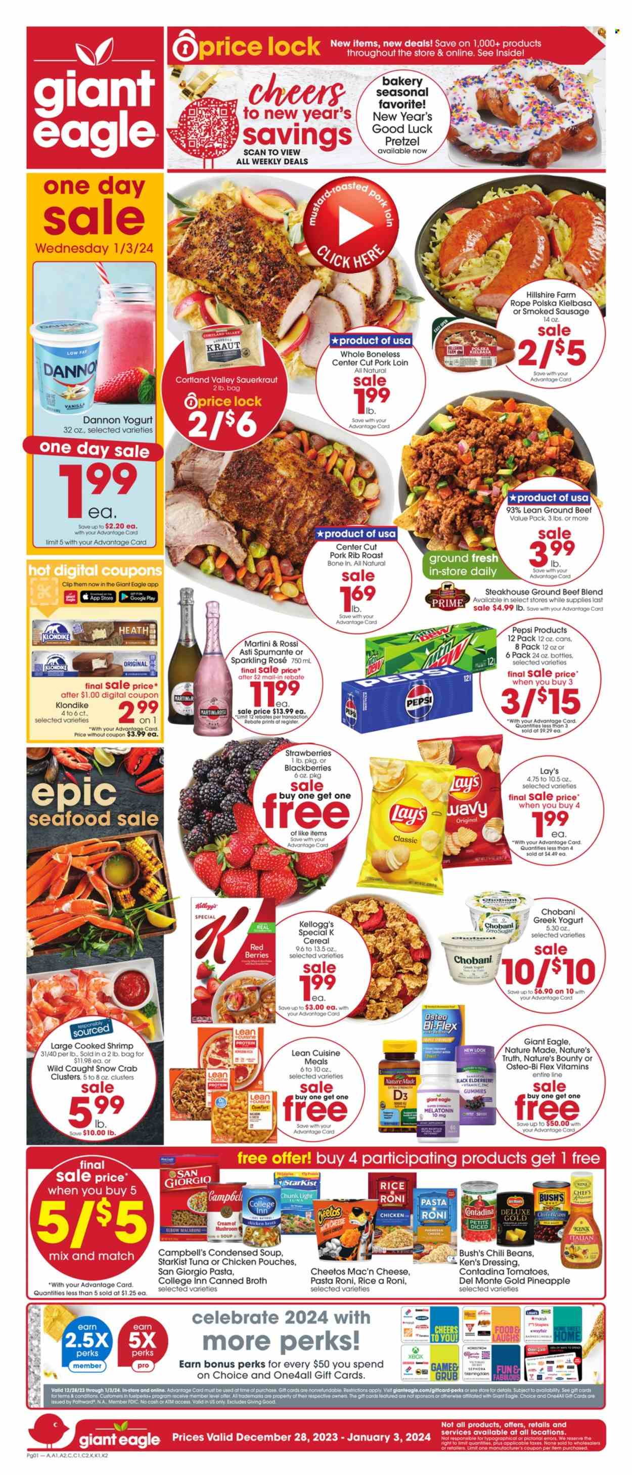 Giant Eagle ad - 12/28/2023 - 01/03/2024. Page 1