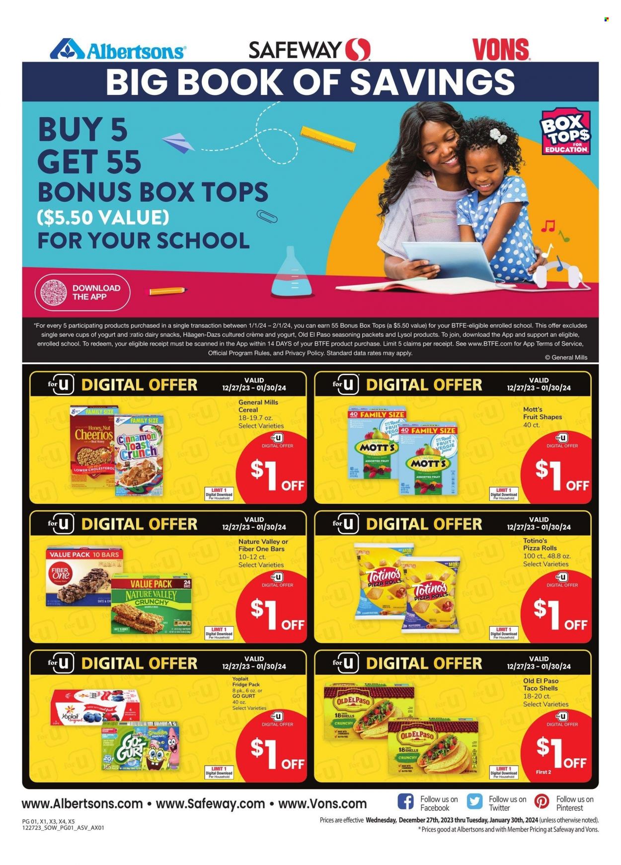 Safeway ad - 12/27/2023 - 01/30/2024. Page 1