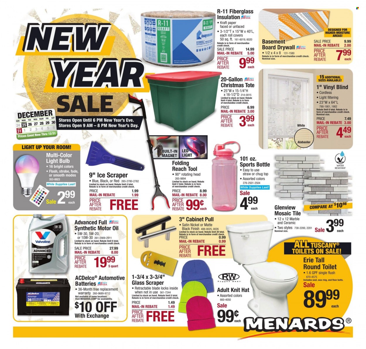 Menards ad - 12/25/2023 - 12/31/2023. Page 1