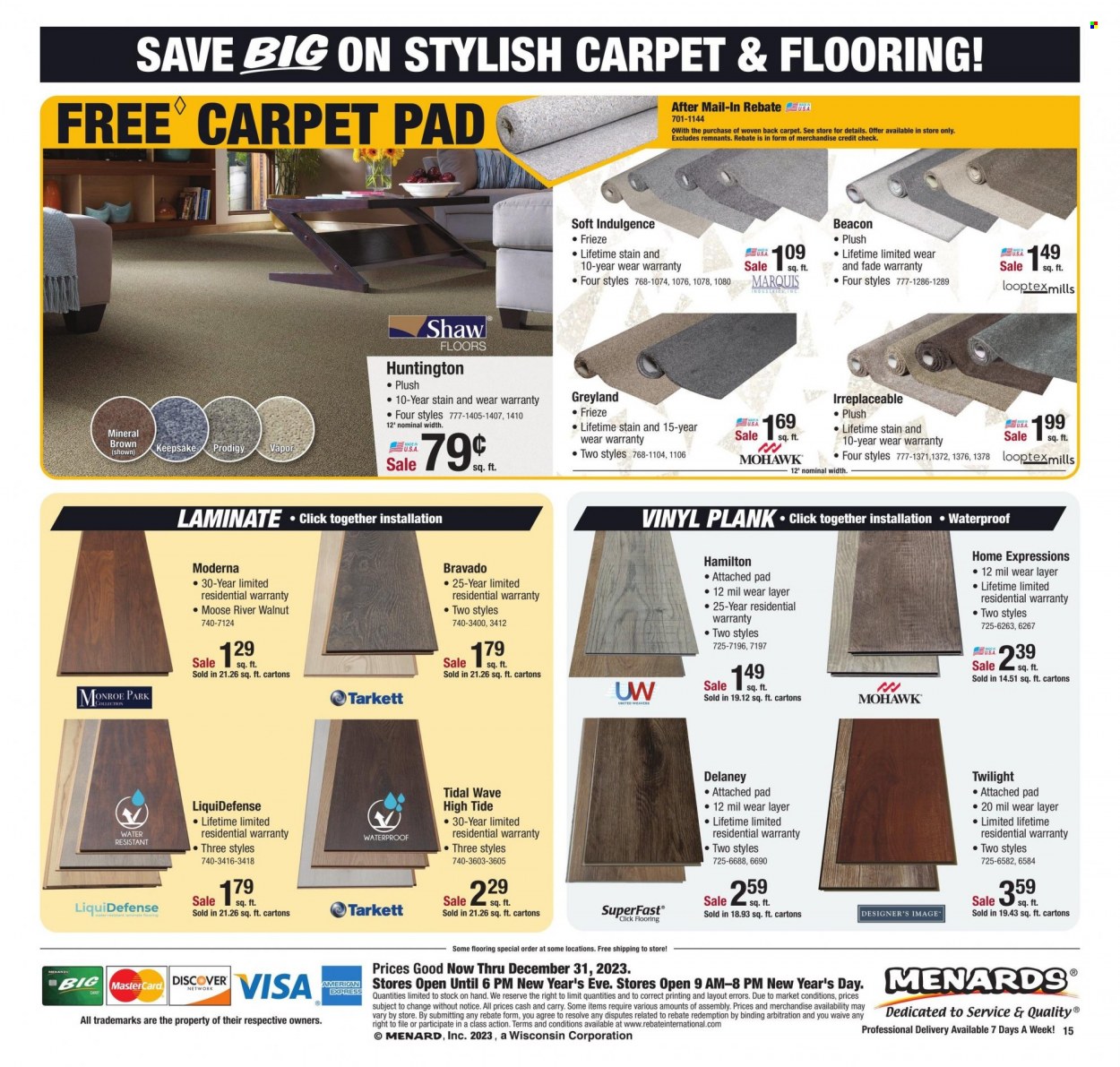 Menards ad - 12/25/2023 - 12/31/2023. Page 23
