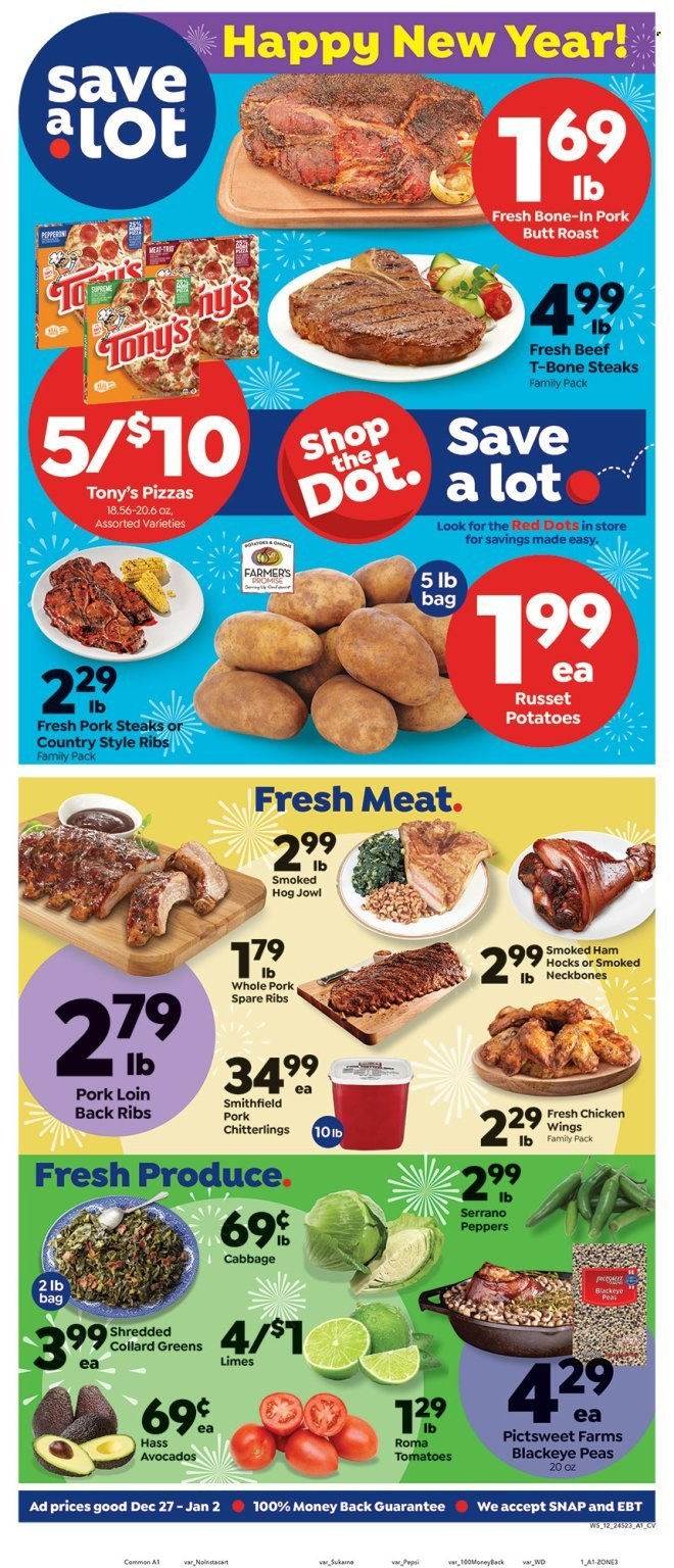 Save a Lot ad - 12/27/2023 - 01/02/2024. Page 1