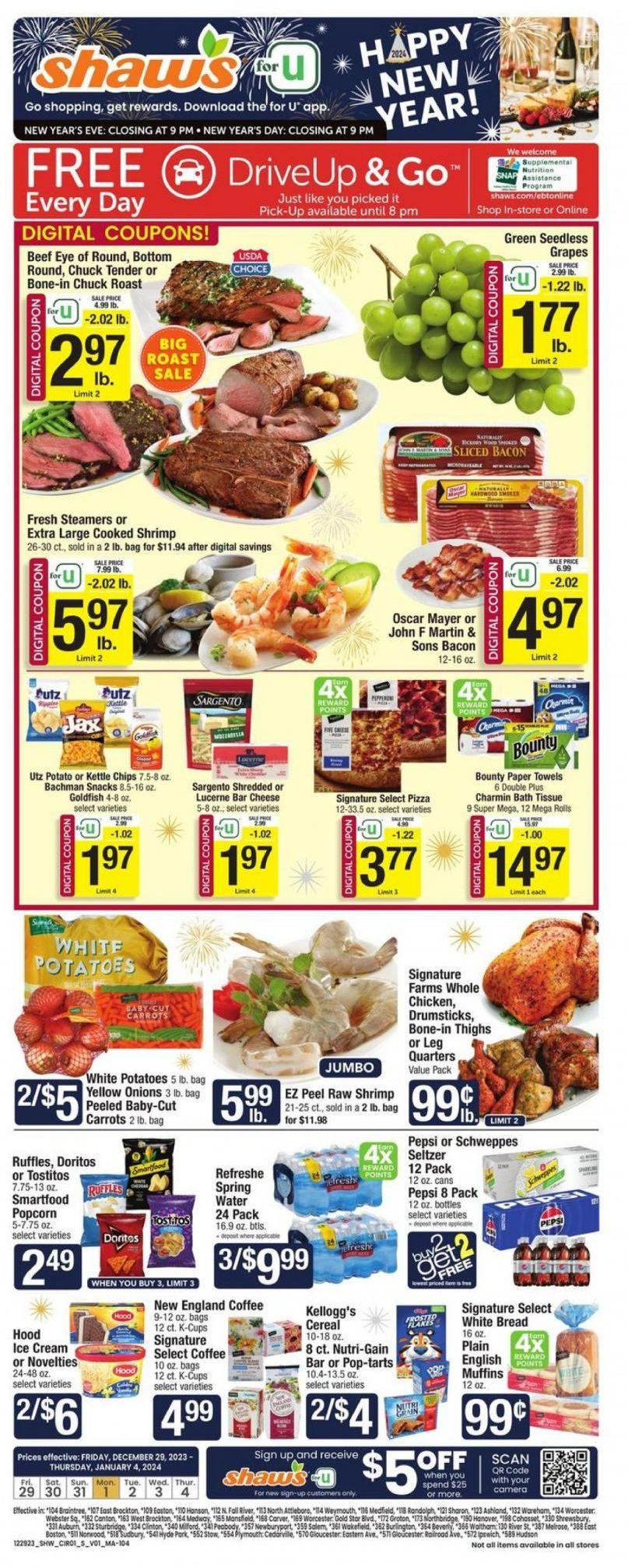 Shaw’s ad - 12/29/2023 - 01/04/2024. Page 1