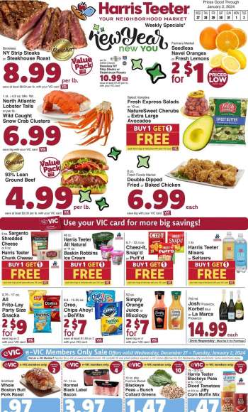 Harris Teeter Flyer - 12/27/2023 - 01/02/2024.