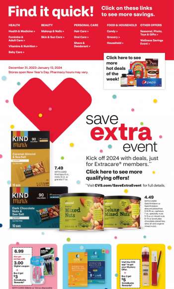 CVS Pharmacy Flyer - 12/31/2023 - 01/13/2024.