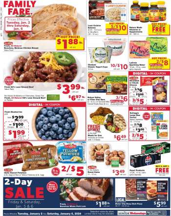 Family Fare Flyer - 01/02/2024 - 01/06/2024.