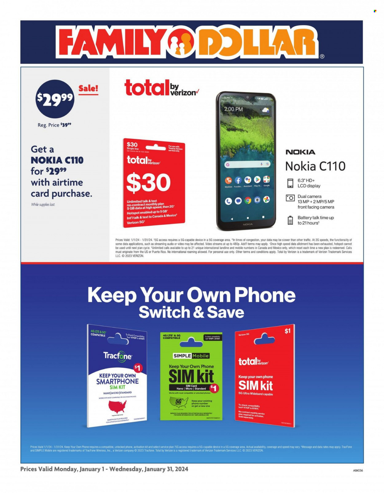 Family Dollar ad - 01/01/2024 - 01/31/2024. Page 2