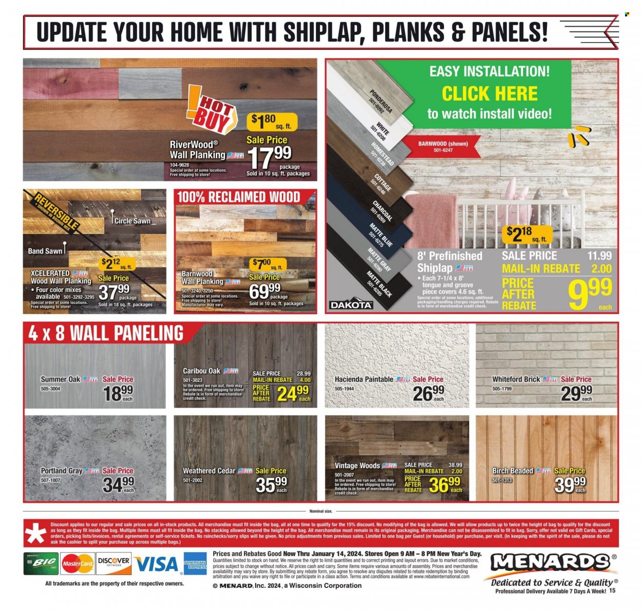 Menards ad - 01/01/2024 - 01/14/2024. Page 19