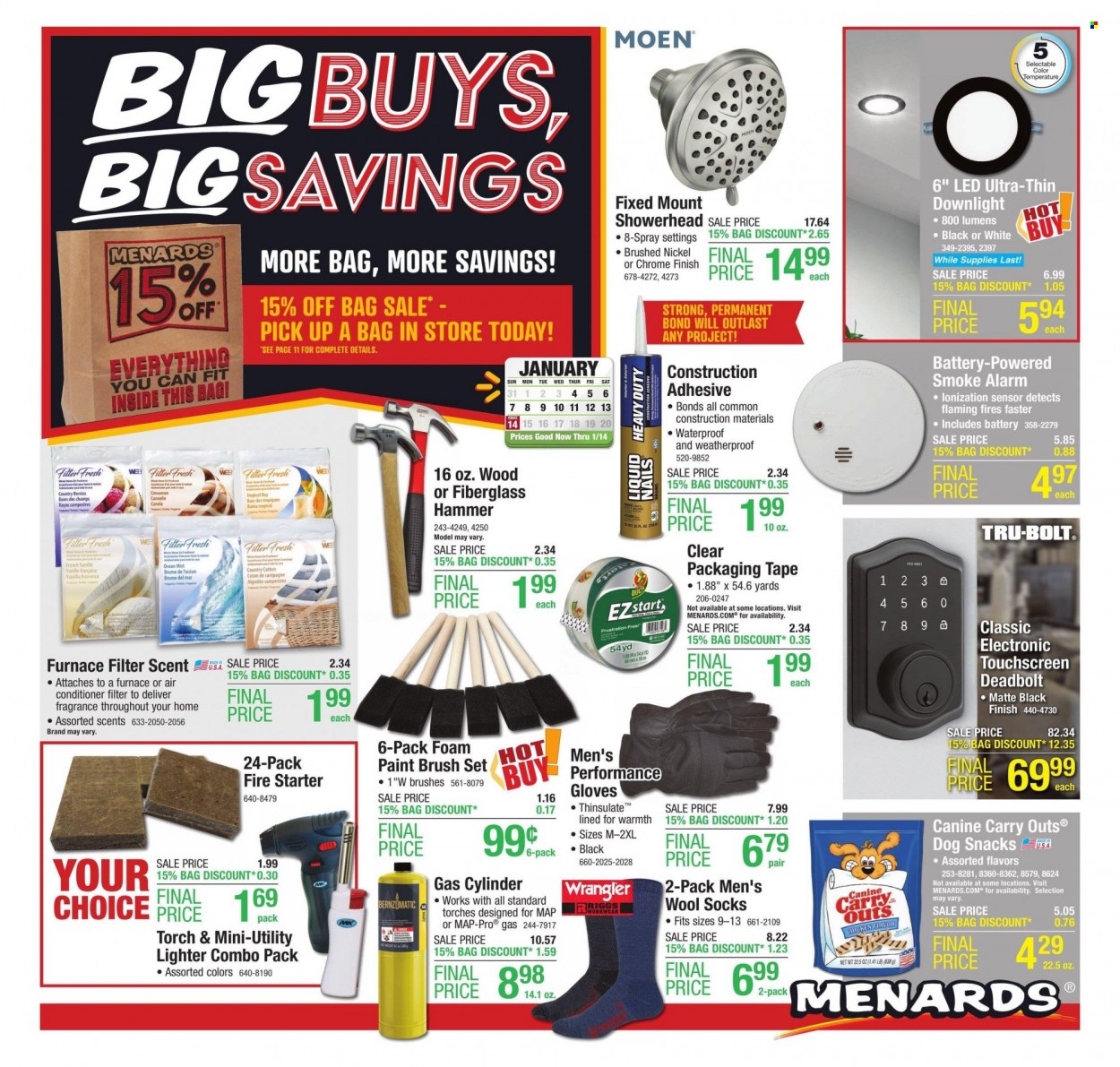 Menards ad - 01/04/2024 - 01/14/2024. Page 1