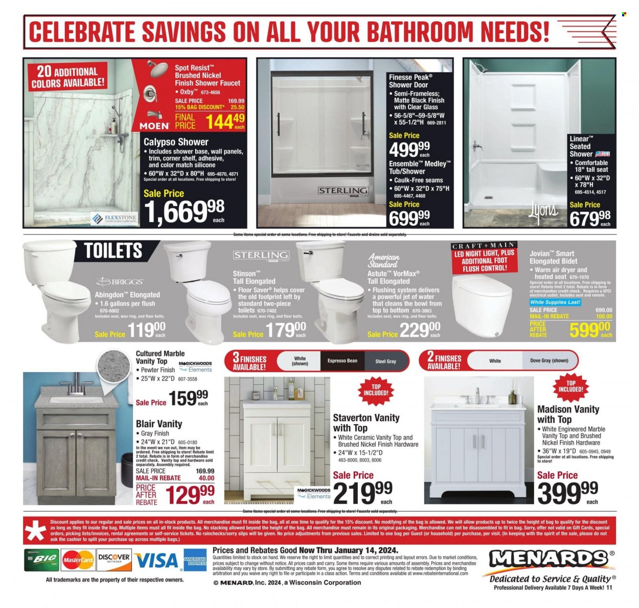 Menards ad - 01/04/2024 - 01/14/2024. Page 15