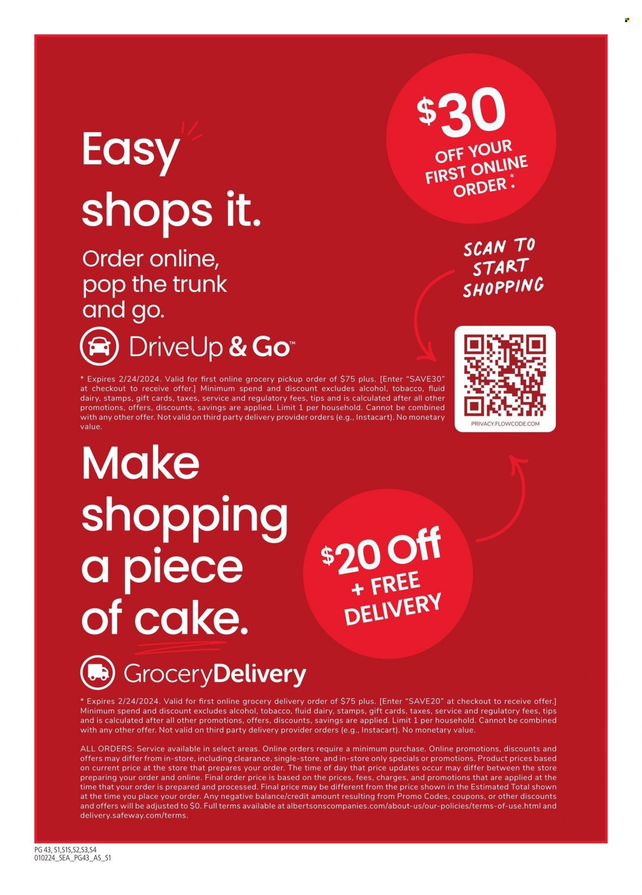 Albertsons ad - 01/02/2024 - 01/28/2024. Page 43
