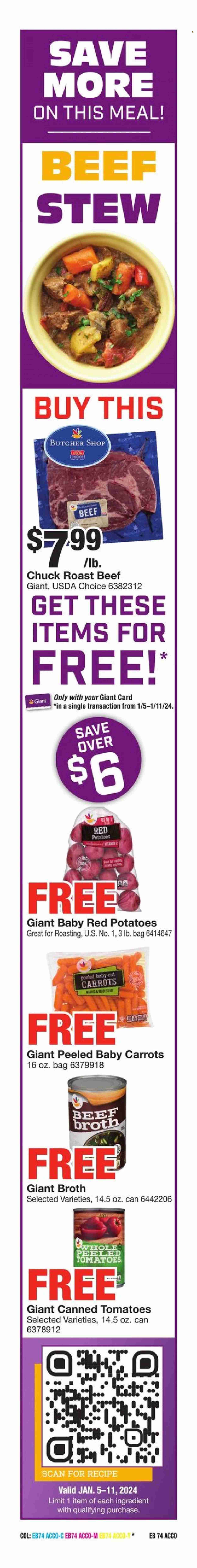 Giant Food ad - 01/05/2024 - 01/11/2024. Page 10
