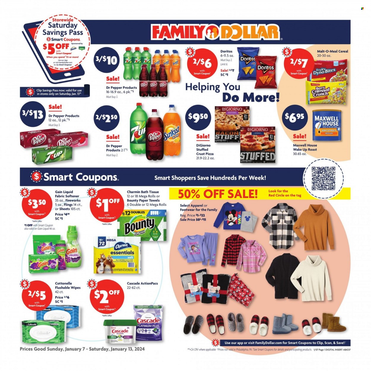 Family Dollar ad - 01/07/2024 - 01/13/2024. Page 1