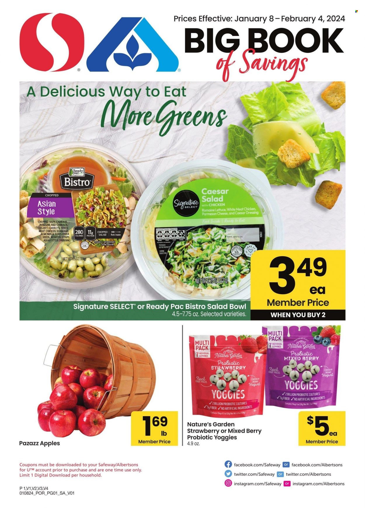 Safeway ad - 01/08/2024 - 02/04/2024. Page 1