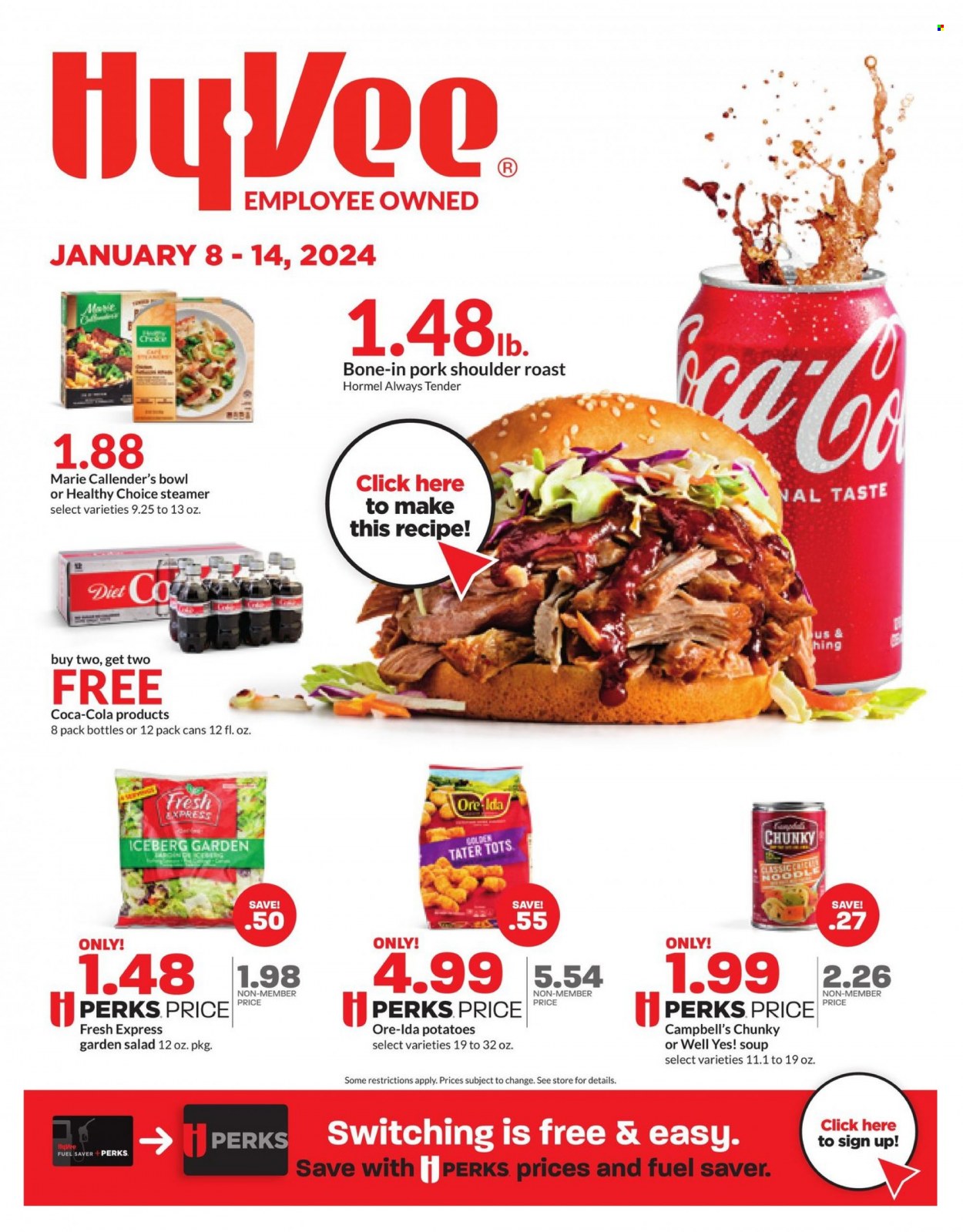 Hy-Vee ad - 01/08/2024 - 01/14/2024. Page 1