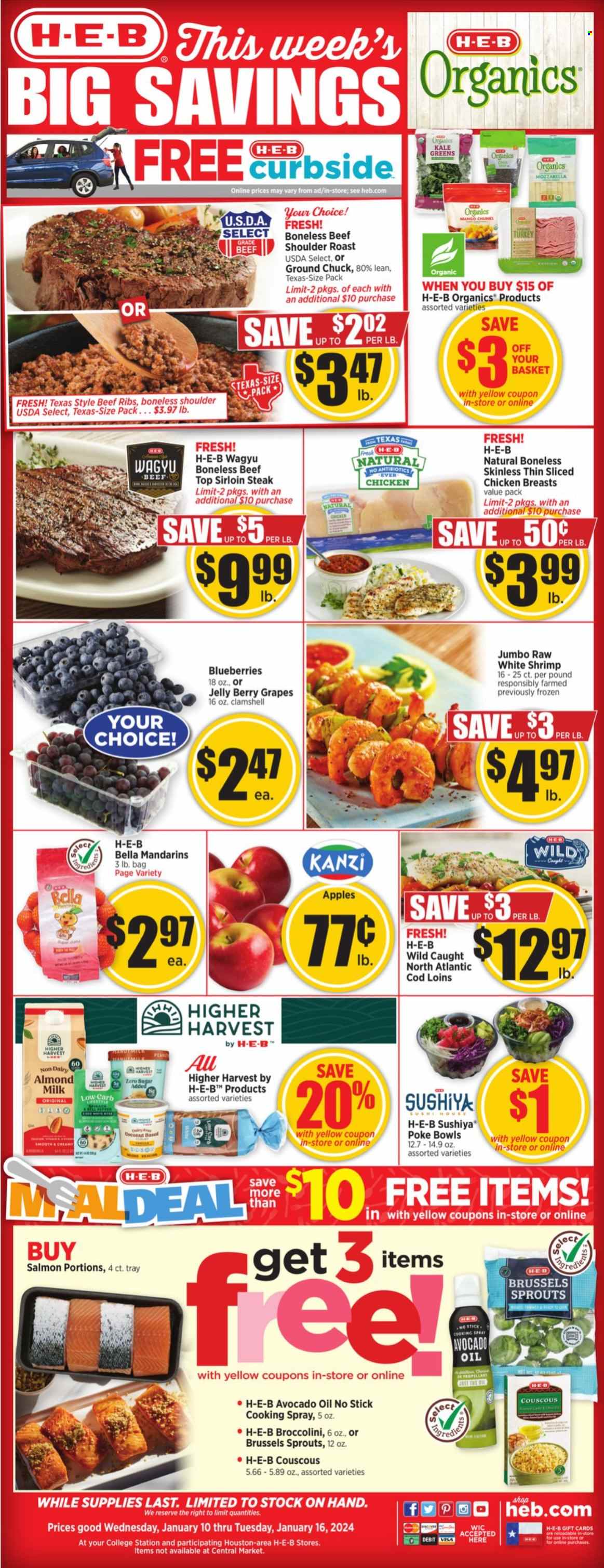 H-E-B ad - 01/10/2024 - 01/16/2024. Page 1