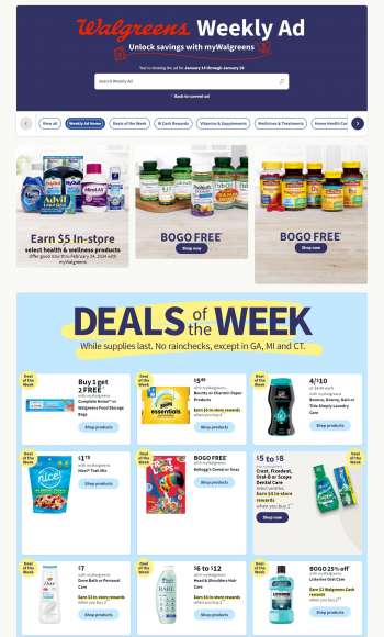 Walgreens Flyer - 01/14/2024 - 01/20/2024.
