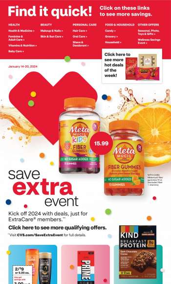 CVS Pharmacy Flyer - 01/14/2024 - 01/20/2024.