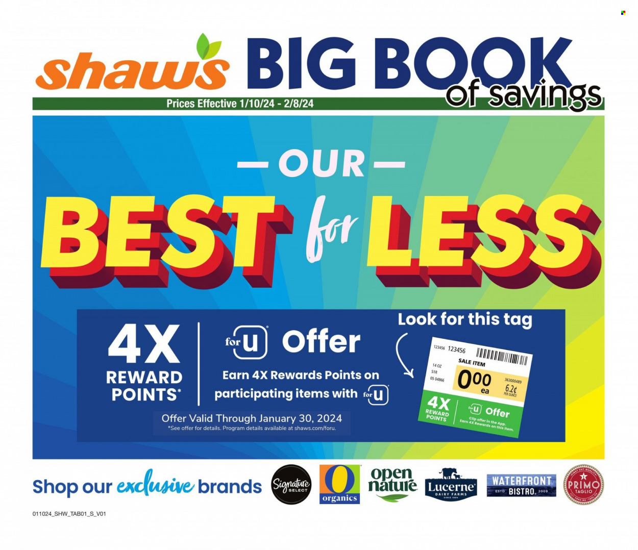Shaw’s ad - 01/10/2024 - 02/08/2024. Page 1