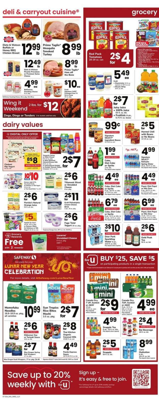 Safeway ad - 01/12/2024 - 01/18/2024. Page 2