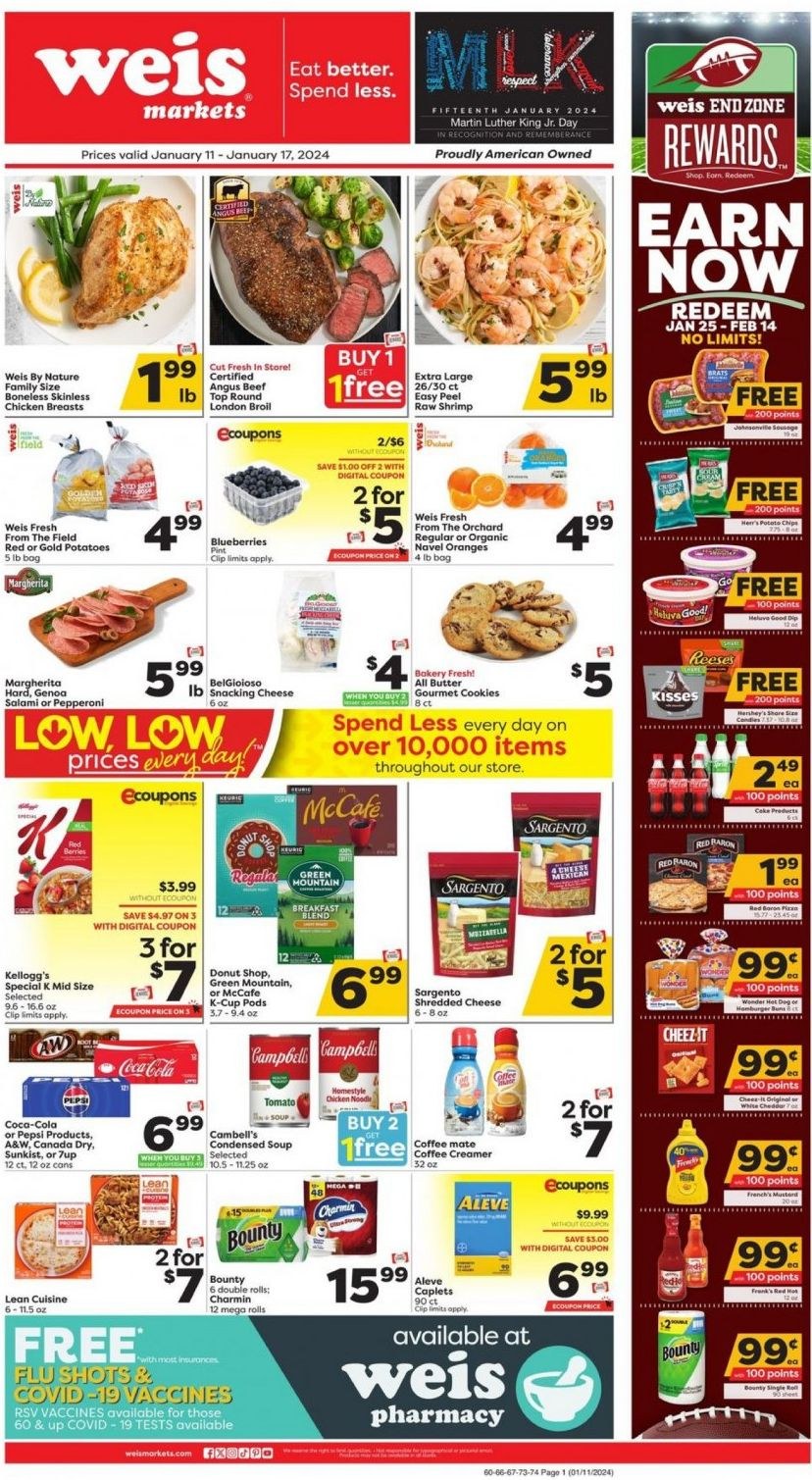 Weis ad - 01/11/2024 - 01/17/2024. Page 1