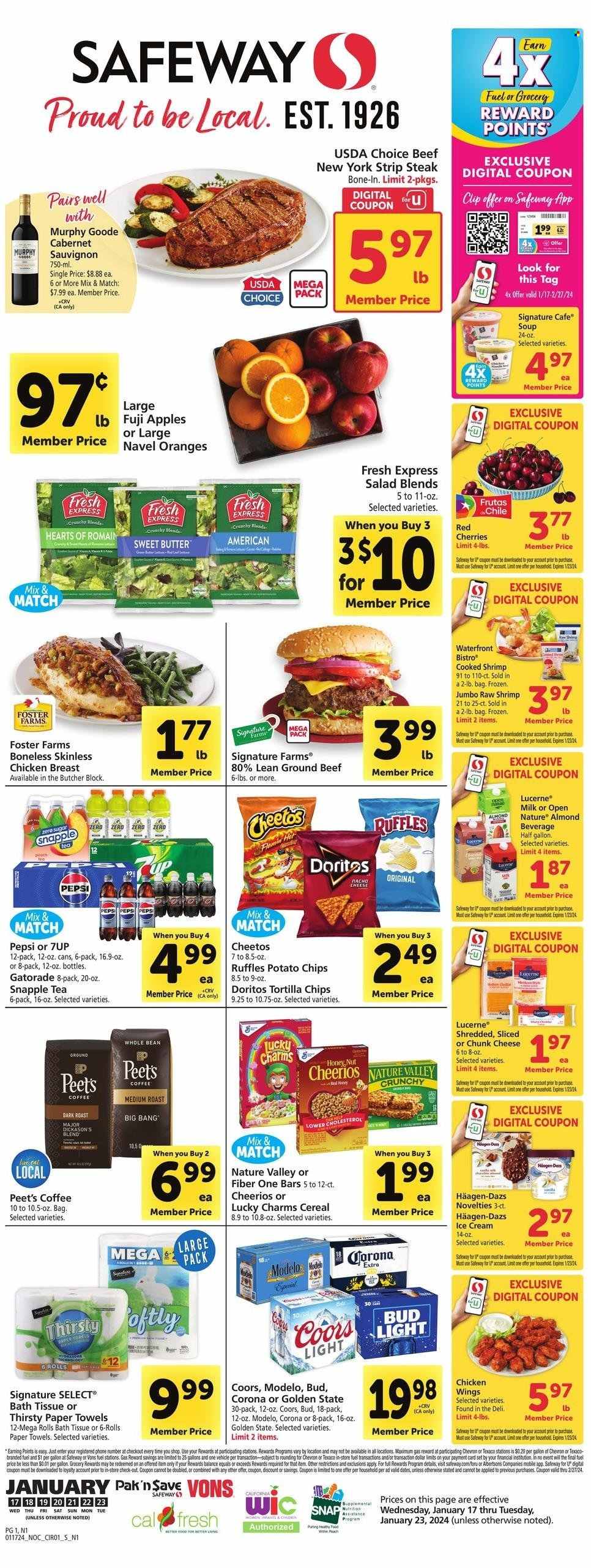 Safeway ad - 01/17/2024 - 01/23/2024. Page 1