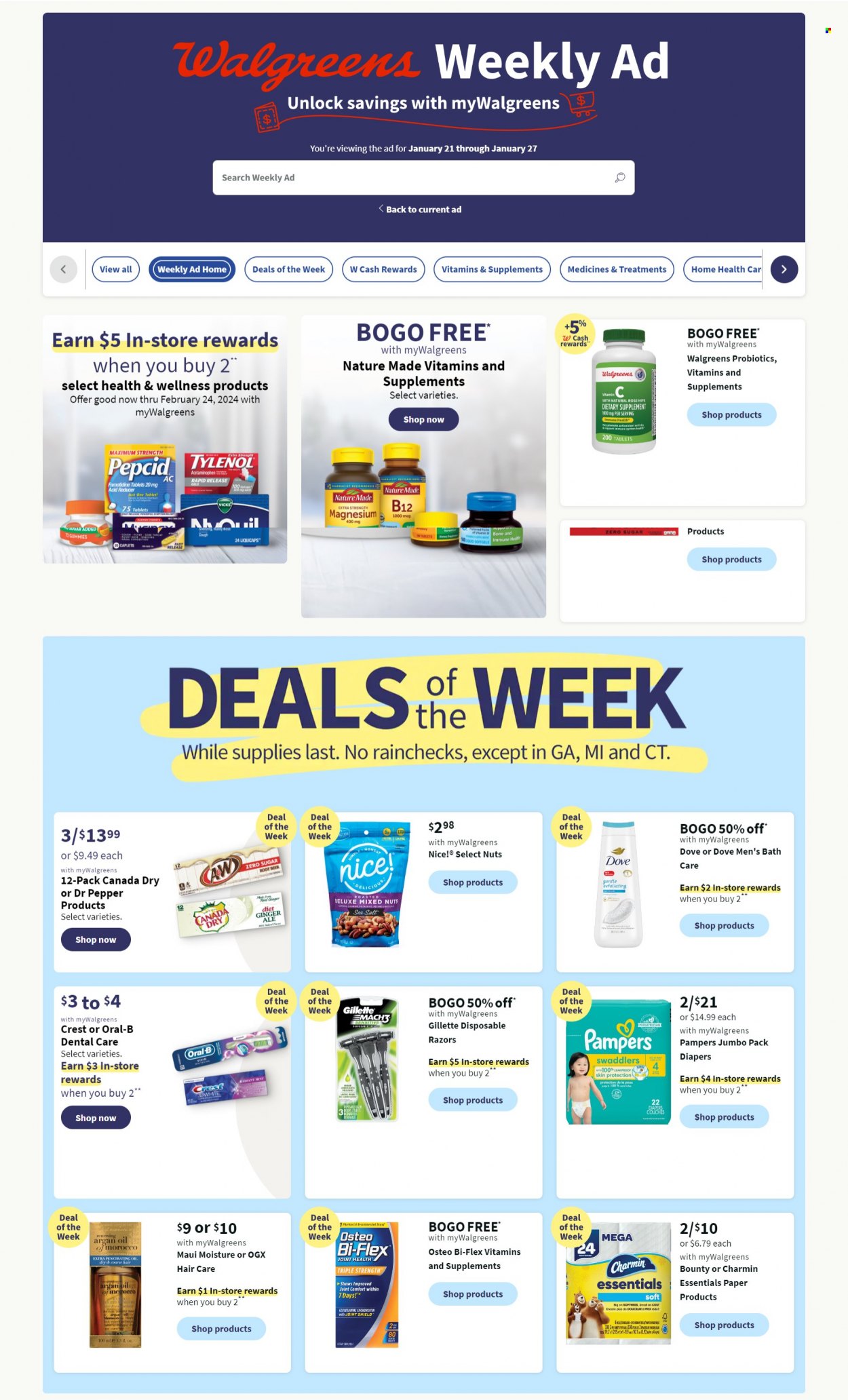 Walgreens ad - 01/21/2024 - 01/27/2024. Page 1