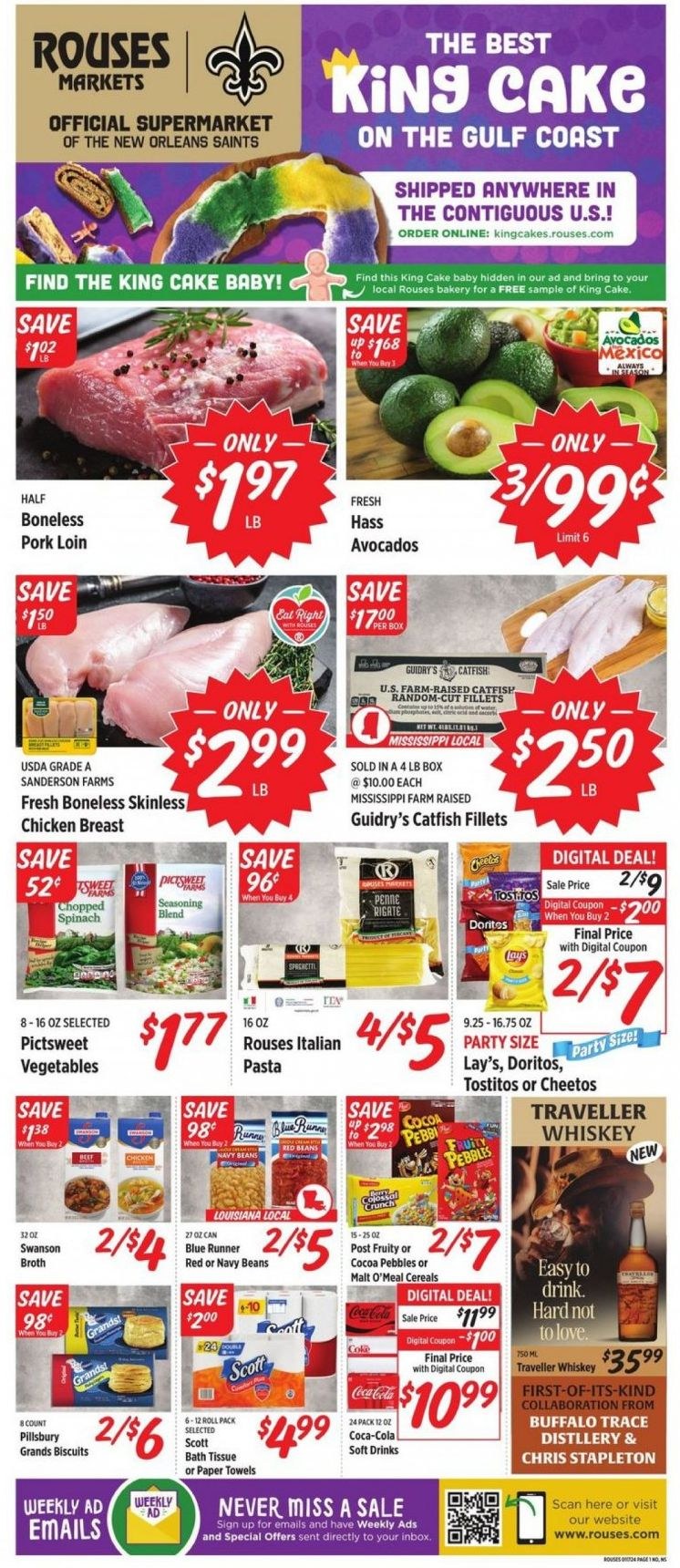 Rouses Markets ad - 01/17/2024 - 01/24/2024. Page 1