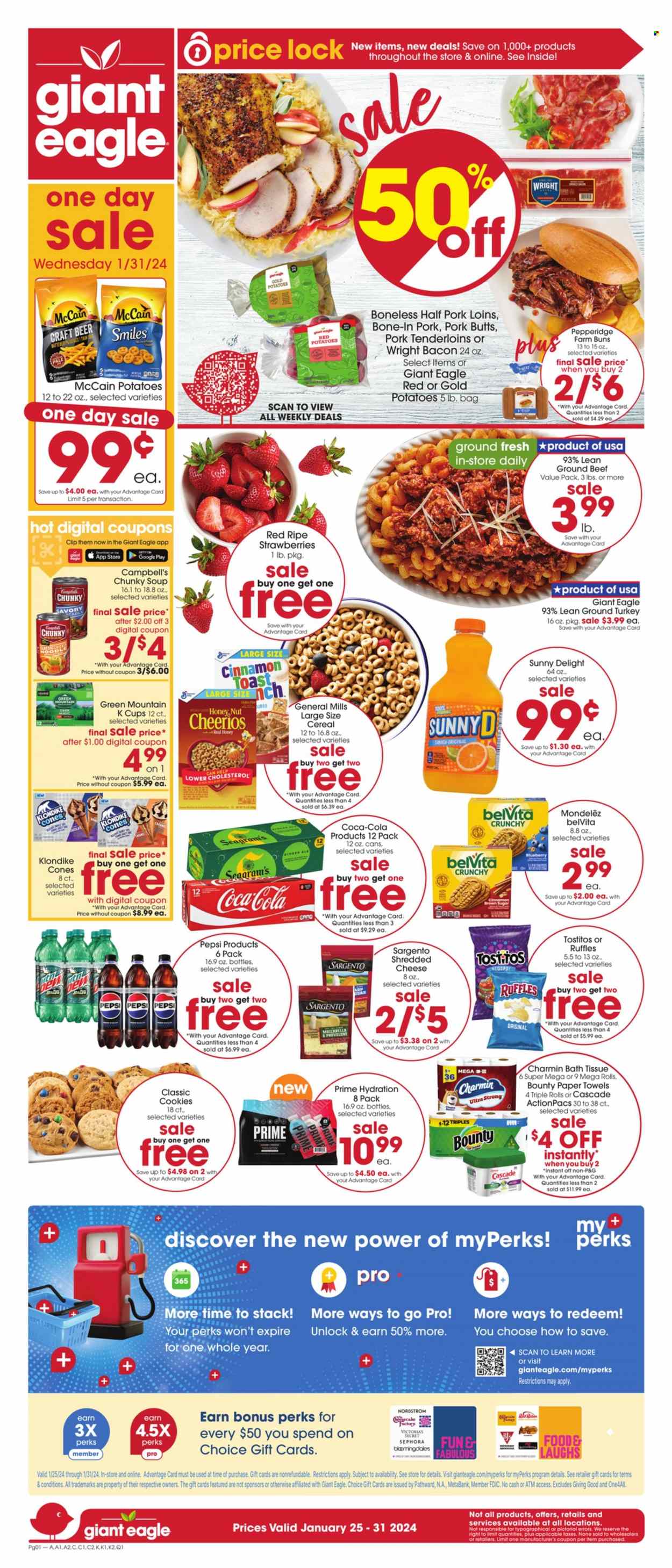 Giant Eagle ad - 01/25/2024 - 01/31/2024. Page 1