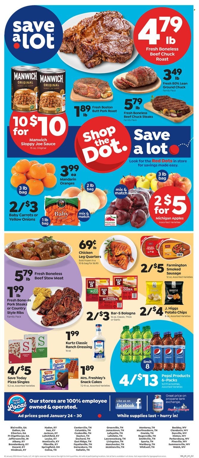 Save a Lot ad - 01/24/2024 - 01/30/2024. Page 1
