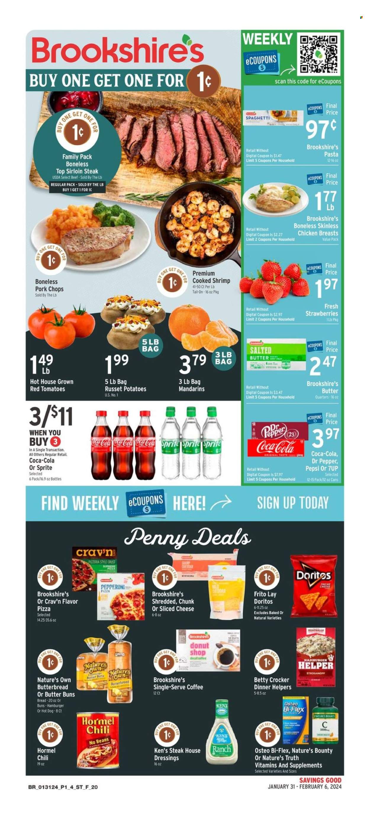 Brookshires ad - 01/31/2024 - 02/06/2024. Page 1