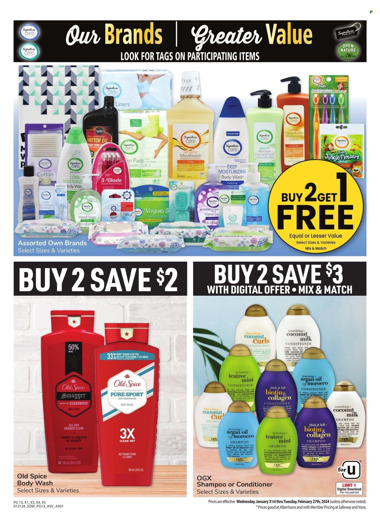 Safeway ad - 01/31/2024 - 02/27/2024. Page 13