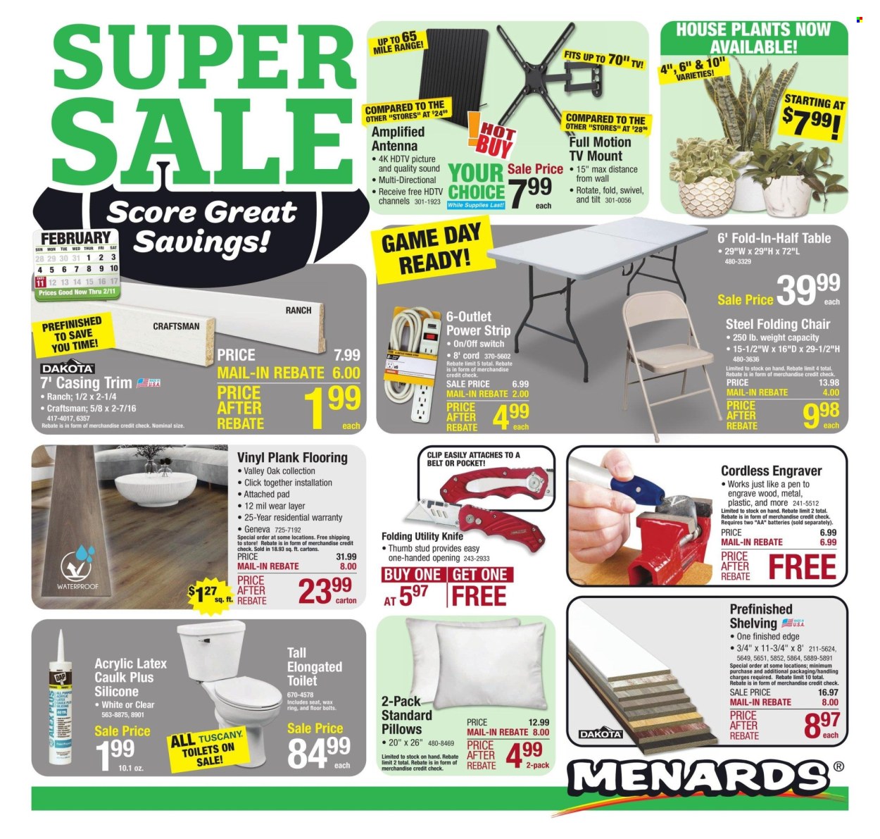 Menards ad - 02/01/2024 - 02/11/2024. Page 1