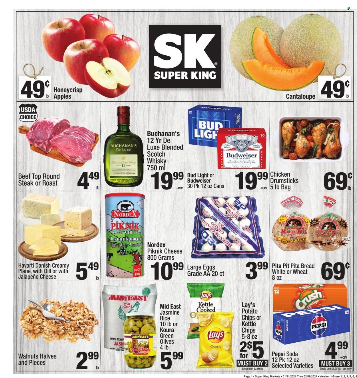 Super King Markets ad - 01/31/2024 - 02/06/2024. Page 1