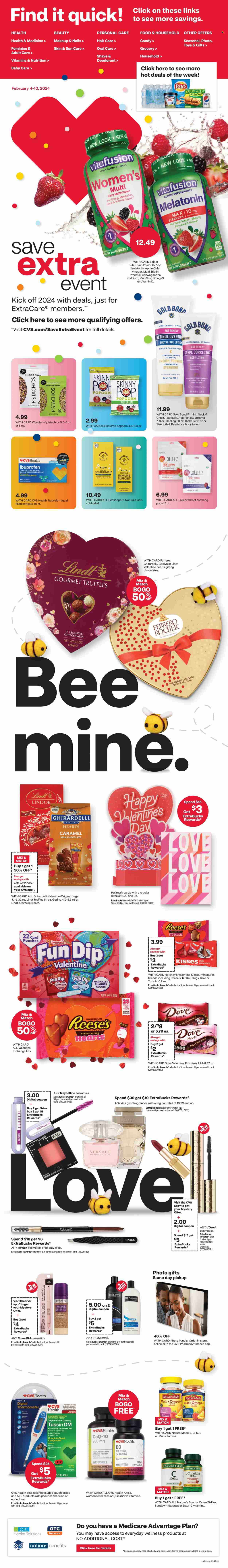 CVS Pharmacy ad - 02/04/2024 - 02/10/2024. Page 1