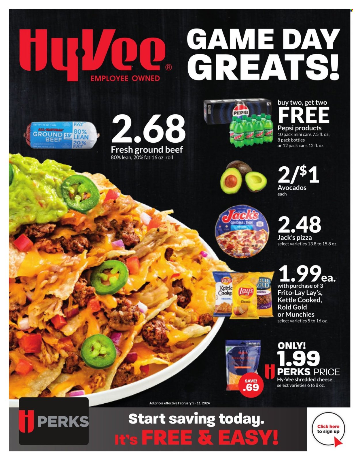 Hy-Vee ad - 02/05/2024 - 02/11/2024. Page 1