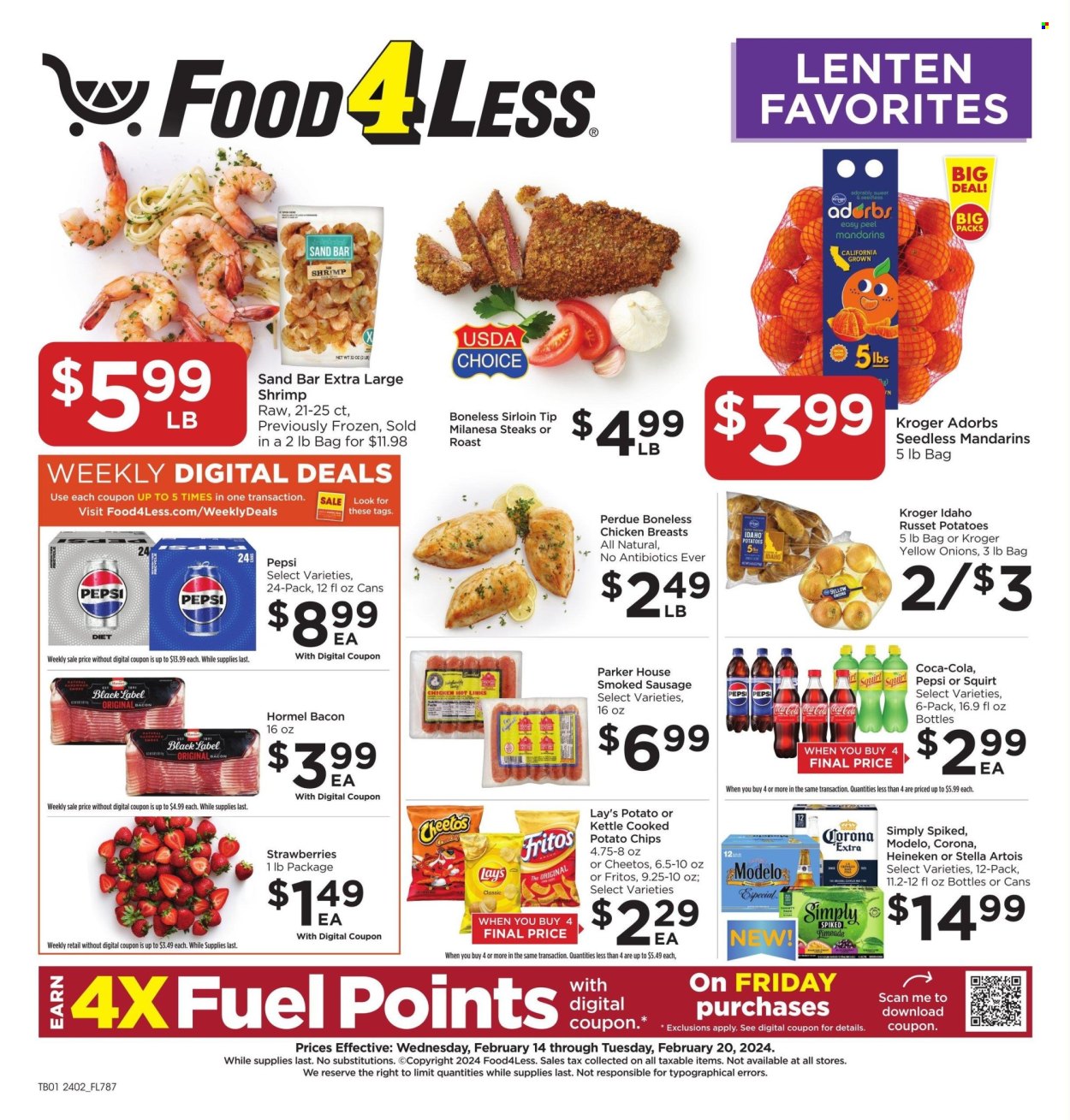 Food 4 Less ad - 02/14/2024 - 02/20/2024. Page 1