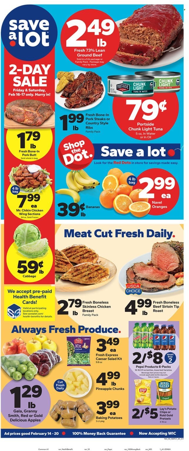 Save a Lot ad - 02/14/2024 - 02/20/2024. Page 1