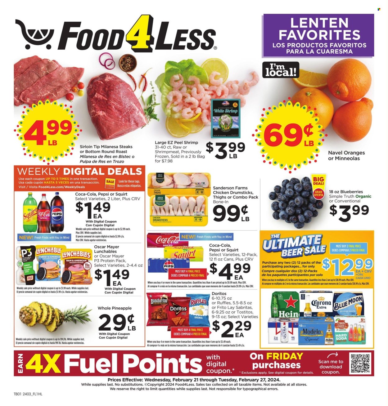 Food 4 Less ad - 02/21/2024 - 02/27/2024. Page 1