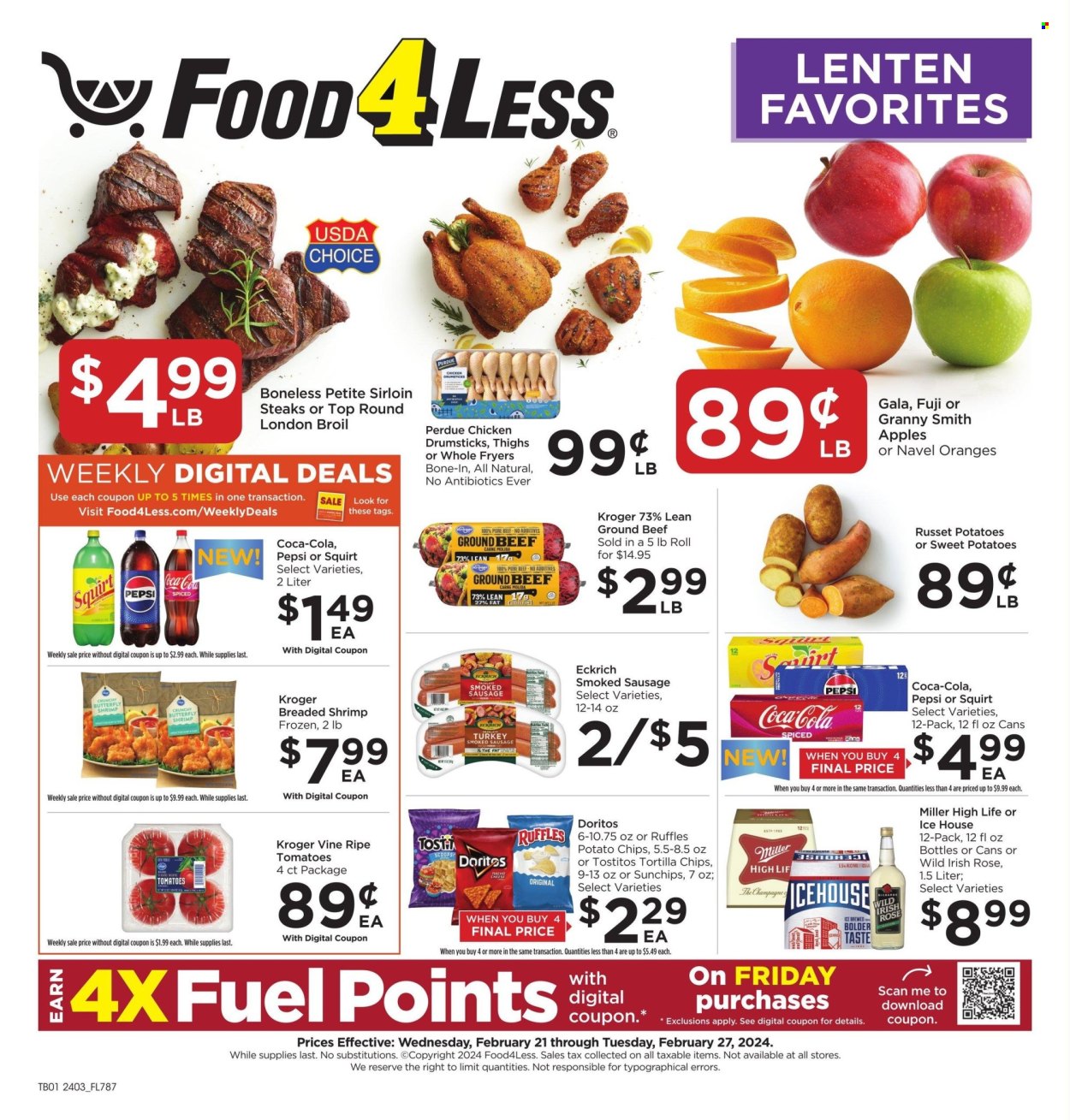 Food 4 Less ad - 02/21/2024 - 02/27/2024. Page 1
