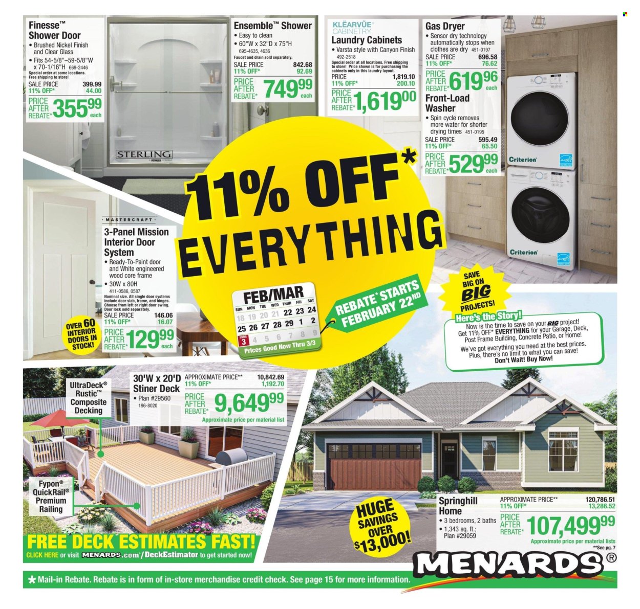 Menards ad - 02/22/2024 - 03/03/2024. Page 1