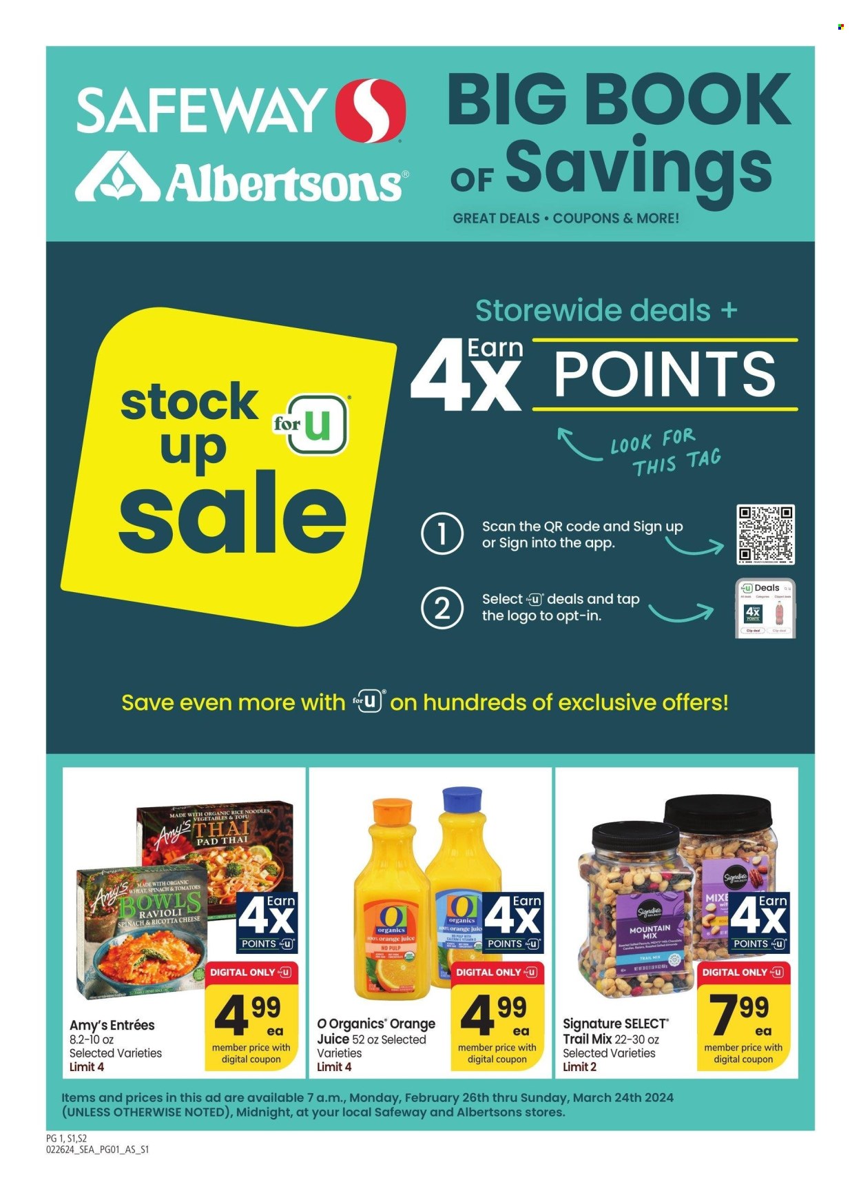 Safeway ad - 02/26/2024 - 03/24/2024. Page 1